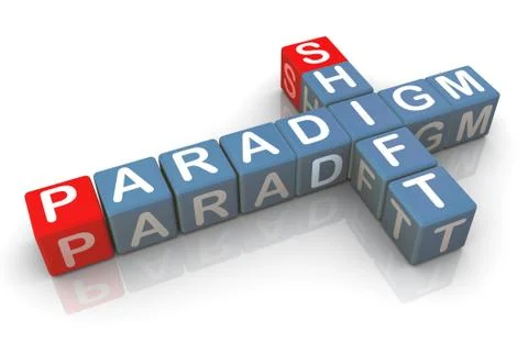 3d buzzword 'paradigm shift' 스톡 일러스트
