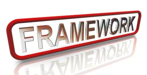 3d buzzword text 'framework' Stock Illustration