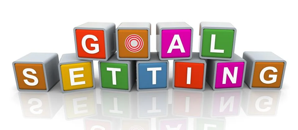 3d buzzword text 'goal setting' Stock Illustration