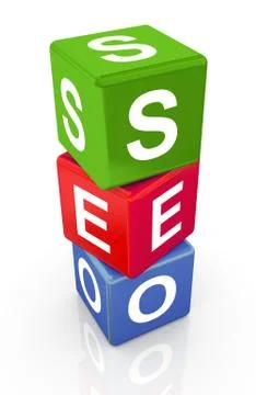 3d buzzword text 'seo' Stock Illustration