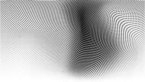 3D BW Abstract Halftone Pattern Back Texture Illustrazione stock