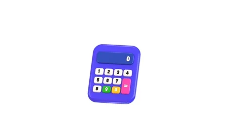 3d calculator icon animation concept of financial analytics calculations Stock-Footage 314735279