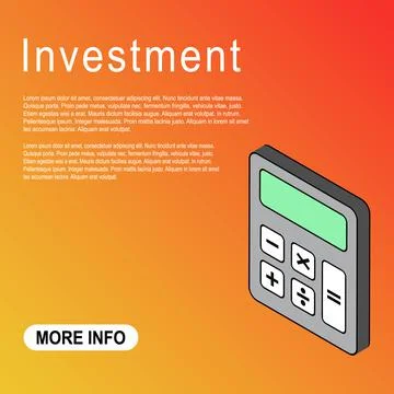 3D Calculator icon, mathematics web button vector illustration. Internet webs Stock Illustration
