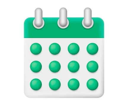 3d calendar with blank page. Vector illustration. Stock Illustration