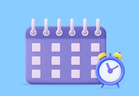 3d Calendar icon Illustrazione stock