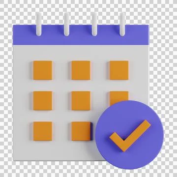 3d Calendar Icon Stock Illustration