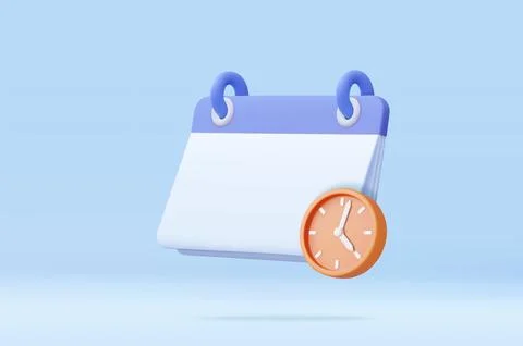 3d calendar icon Illustrazione stock