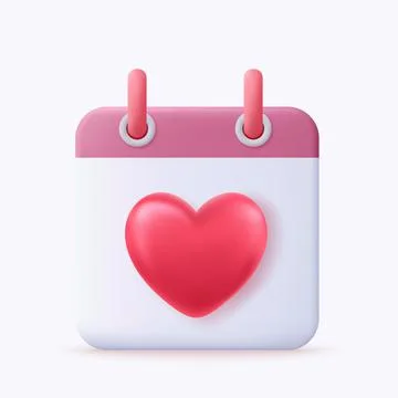 3d Calendar, notes reminder. 스톡 일러스트