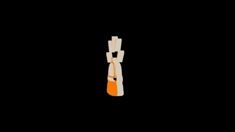 3d call bell logo icon loopable rotated brown color animation Stock Footage 269718090