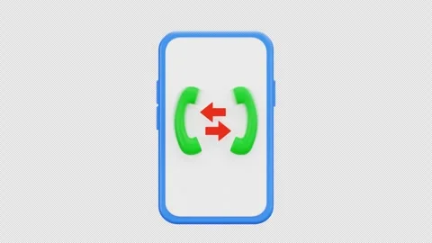 3D Call Forwarding on Smartphone Animation, Alpha Channel Stock Footage 313413060
