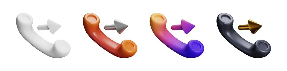 3D call out creative communication graphics and icons pack 스톡 일러스트