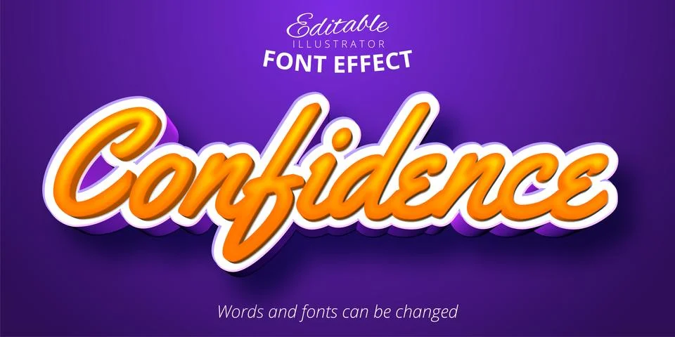 3d Calligraphic style, editable text effect Stock Illustration
