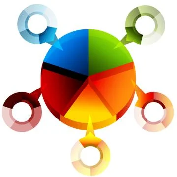 3d callout subdivision chart 스톡 일러스트
