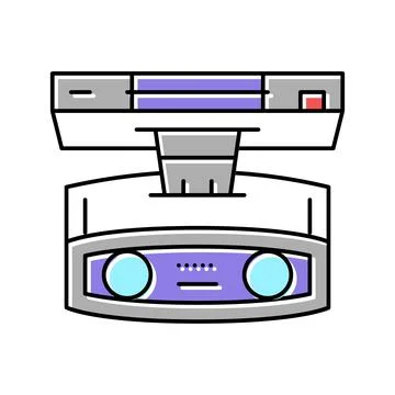 3d camera with face id technology color icon vector illustration Stock Illustration