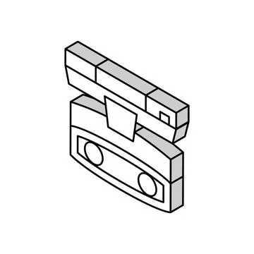 3d camera with face id technology isometric icon vector illustration Stock Illustration