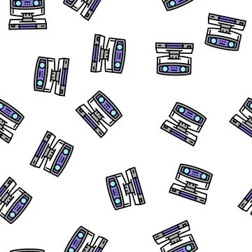 3d camera with face id technology vector seamless pattern イラスト素材