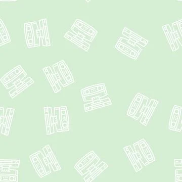 3d camera with face id technology line seamless pattern イラスト素材