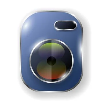 3d camera lens professional object shiny effect. symbol design Stock Illustration