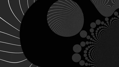 3d camera movement in a drawn black and white fractal, overlay, loop Stock Footage 128611608