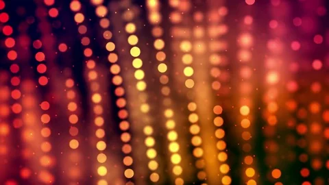 3d camera movement over bright flickering colorful red and yellow blur dots - V2 Stock Footage 77601899