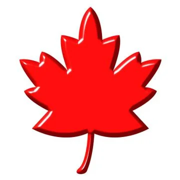 3D Canadian Leaf 스톡 일러스트