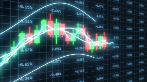3D Candlestick Chart Crypto Exchange Finance Market Data Graph Price Stock Footage 157603923
