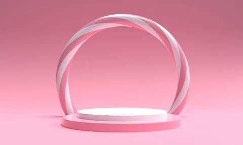 3d candy cane background. 3d rendering. Stock Illustration