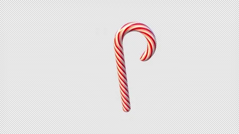3D Candy Cane Loop Stock Footage 320784506