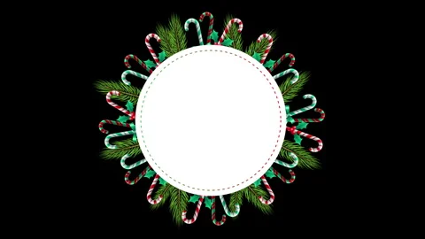3D Candy Canes Cypress Frame Stock Footage 255575180