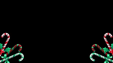 3D Candy Canes Frame Stock Footage 255377605