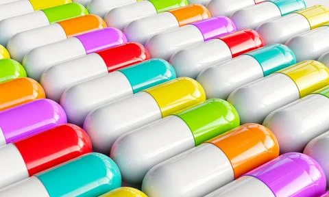 3D CAPSULE 3 Stock Illustration