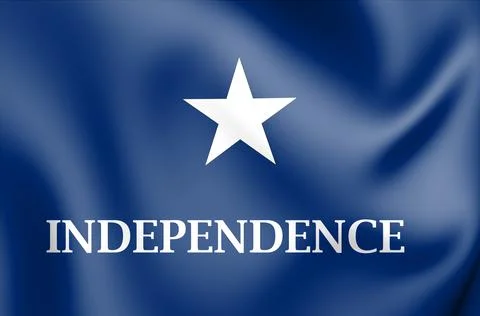 3D Captain William Scott's Flag (Texas), USA. 3D Illustration. Stock-Illustration