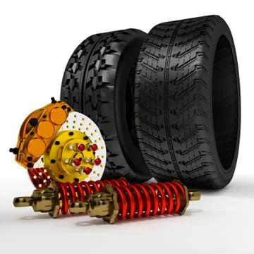 3d car accessories. Stock Illustration