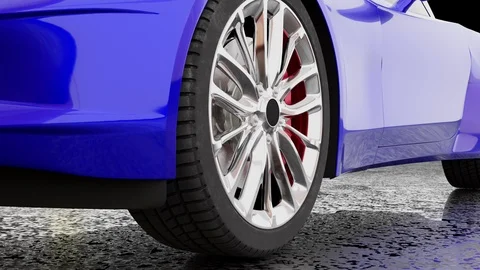 3D car bottom smooth camera movement Stock Footage 116736014