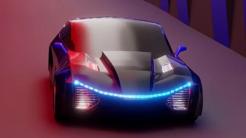 3D car bottom smooth camera movement Vidéo 124297544