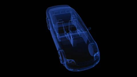 3D Car Hologram Stock Footage 133658353