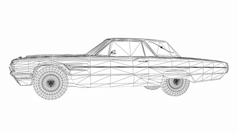 3D Car Mesh Stock Footage 122797486