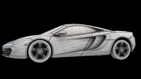 3D Car Model Stock Footage 122797207