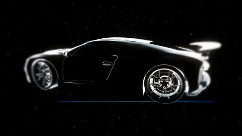 3D Car Model Wireframe Video stock 86796312