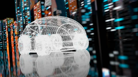 3D Car transformation - 3D Animation Stock Footage 86731245