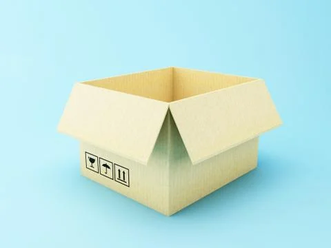 3D carboard boxes. Delivery concept. Illustrazione stock