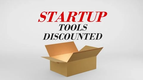 3D Cardboard Box Animation Revealing Startup Tools Discounted with Confetti Stock Footage 310034503