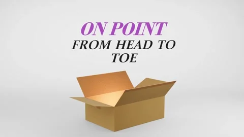 3D Cardboard Box Animation Revealing On Point from Head to Toe with Confetti Stock Footage 310034545