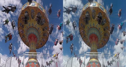 3d carnival swing ride Stock Footage 44637647