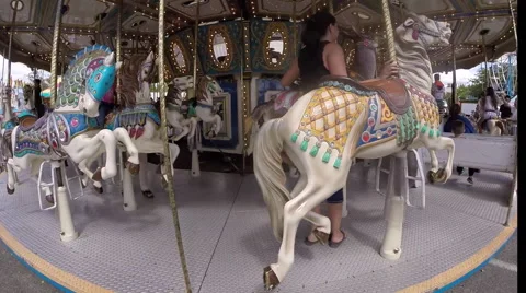 3d carousel ride Stock Footage 44826567