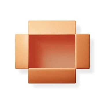 3D Carton Packaging Box Isolated Illustrazione stock