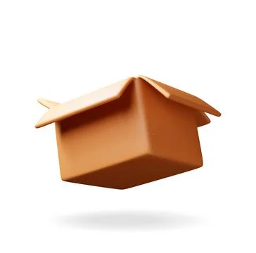 3D carton packaging box isolated on white. Stock Illustration