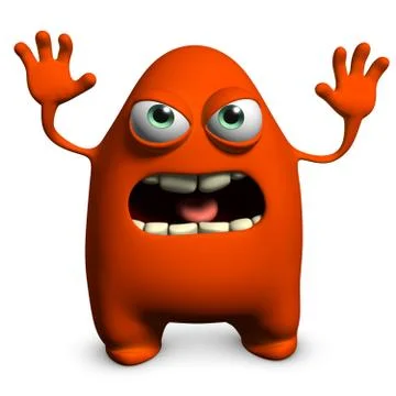 3d cartoon alien Illustrazione stock