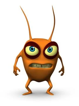 3d cartoon alien Stock-Illustration