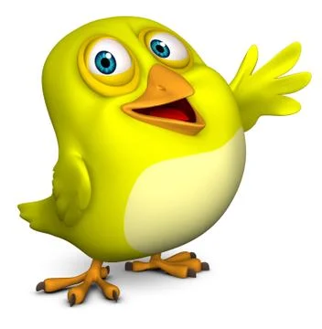 3d cartoon bird 스톡 일러스트